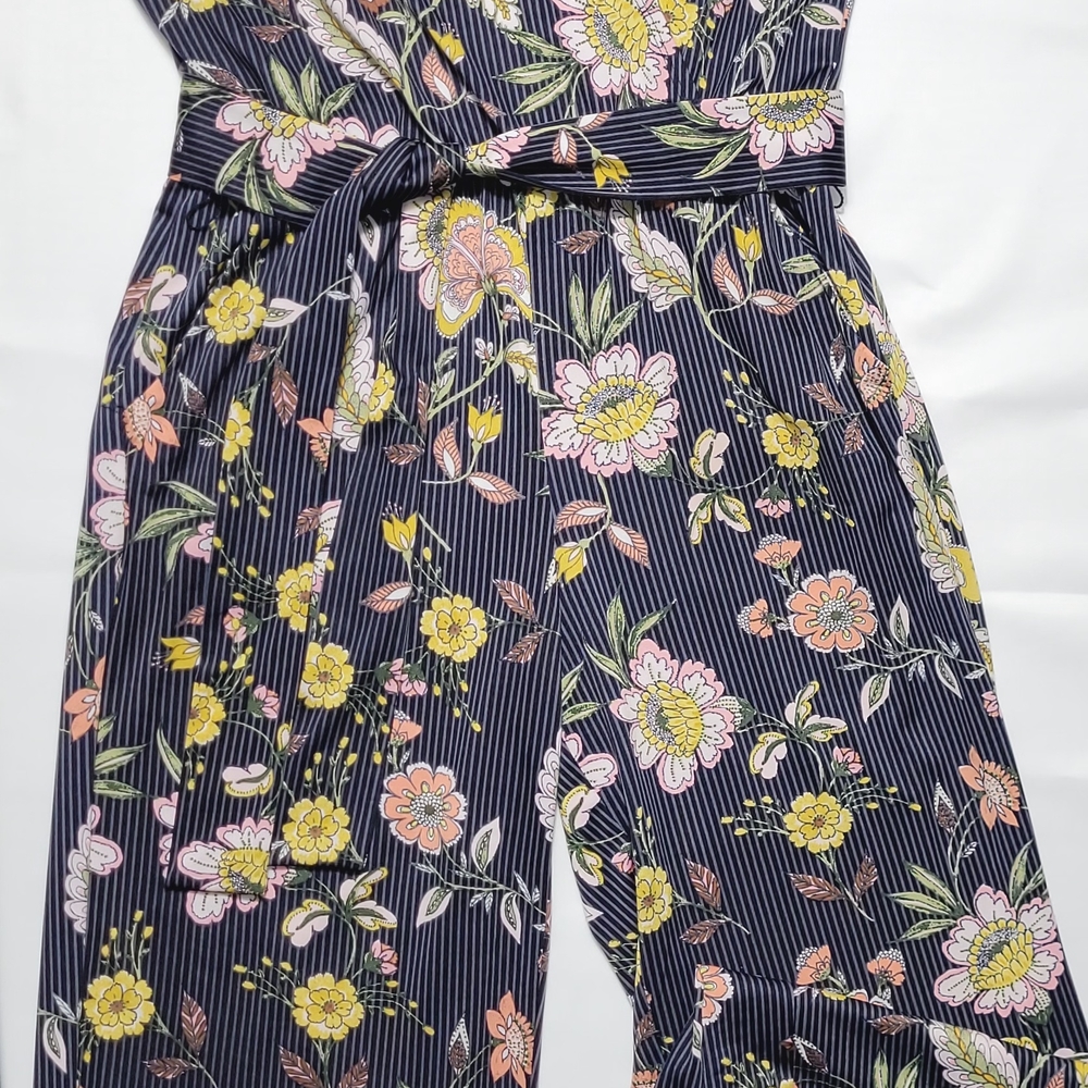 Floral Striped Jumpsuit